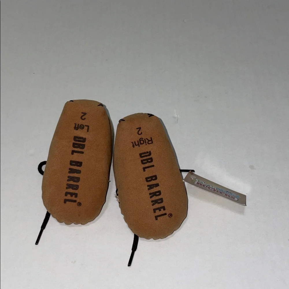 DBL Barrel Baby Buckers Infants Size 2 Brown Baby Moccasins Embroidered Design